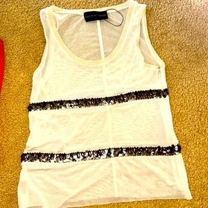 Sachin + Babi sheer sequin tank top NWT SZ/S